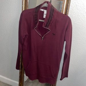 Maroon, Victoria Secret Pink Half Zip